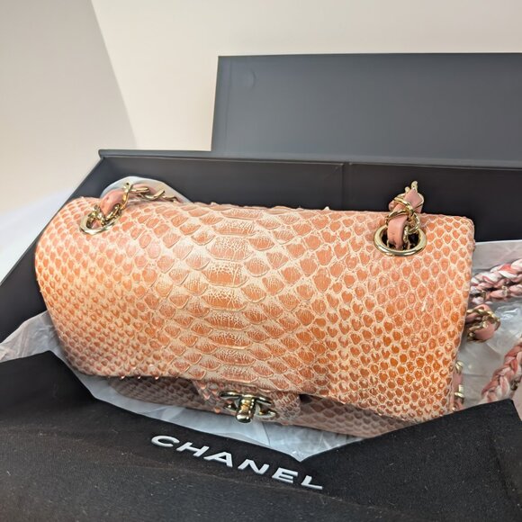 Chanel Salmon Pink Mini Rectangular Classic Flap Bag in Exotic Leather - Picture 3 of 16
